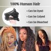 0.8cm Width 4Inch 30 Strands Dreadlock Extensions Real Human Hair 100% Handmade Permanent Loc Extensions Human Hair for Women/Men Can Be Curled and Bleached(width 0.8cm #1B color) view 4