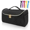 FRMARCH Travel Storage Bag Compatible with Dyson Airwrap Styler, Portable Travel Organizer with Clips for Airwrap Hair Styler Case and Attachments, Cosmetic Travel Cases with Hanging Hook, Black view 1