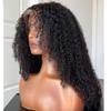 YOUNG BEAUTY Curly Human Hair wigs HD Lace Full Lace Wigs Brazilian Virgin Hair Kinky Curly Full Lace Human Hair Wigs for Black Women with Baby Hair Preplucked 16inch 150Density view 3