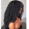 YOUNG BEAUTY Curly Human Hair wigs HD Lace Full Lace Wigs Brazilian Virgin Hair Kinky Curly Full Lace Human Hair Wigs for Black Women with Baby Hair Preplucked 16inch 150Density view 4
