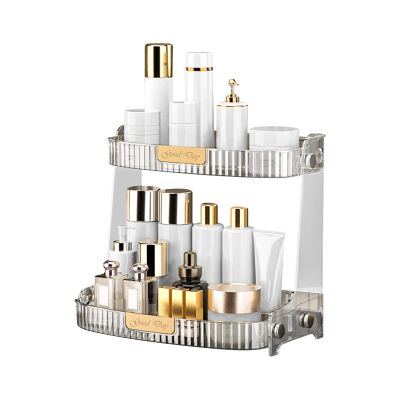 Ergocar Retro Series Multi-Function Make Up Case Dustproof Cosmetic Storage Box,Cosmetics Skin Care Products Perfume Organizer Bathroom Desktop,Portable Skincare Organizers - White