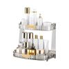 Ergocar Retro Series Multi-Function Make Up Case Dustproof Cosmetic Storage Box,Cosmetics Skin Care Products Perfume Organizer Bathroom Desktop,Portable Skincare Organizers - White view 1