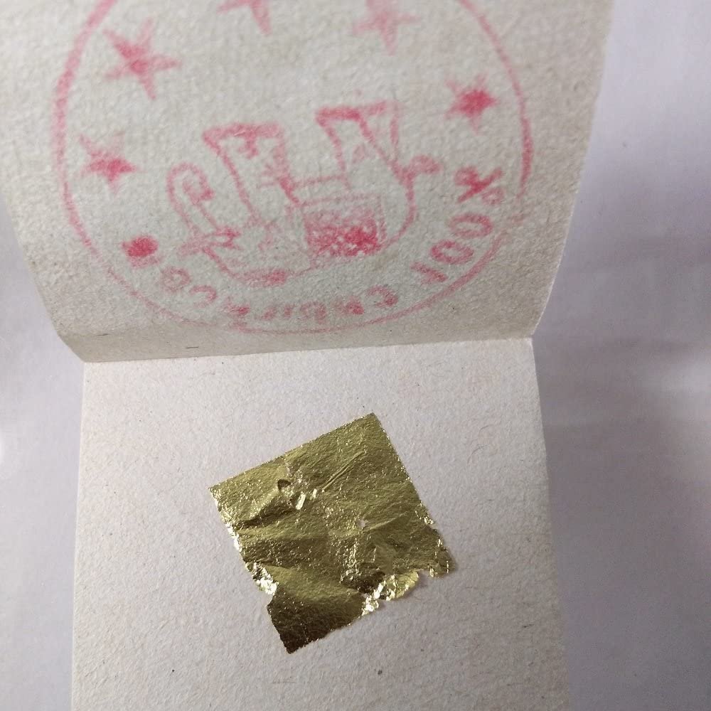 24K PURE EDIBLE GOLD REAL GENUINE LEAF SHEET GILDING CRAFT MASK SPA, LEAF ANTI WRINKLE FACIAL SPA MASK lifts firms-Mom Dad Parent Gift (pack of 100 sheets)