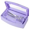 Gusnilo Nail Tool Sterilizer Box Disinfectant Jar Plastic Disinfectant Container Suitable for Nail Tools Hair Salons Beauty Centers and Manicure and Nail Equipment(Purple) view 1