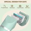 Waterproof Bikini Trimmer Women Electric Razor for Bikini Legs Pubic Hair Rechargeable Electric Shaver for Women, Green &Pink view 3