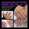 120pcs Extra Short Coffin Nail Tip and 6 in 1 Gel Glue view 2