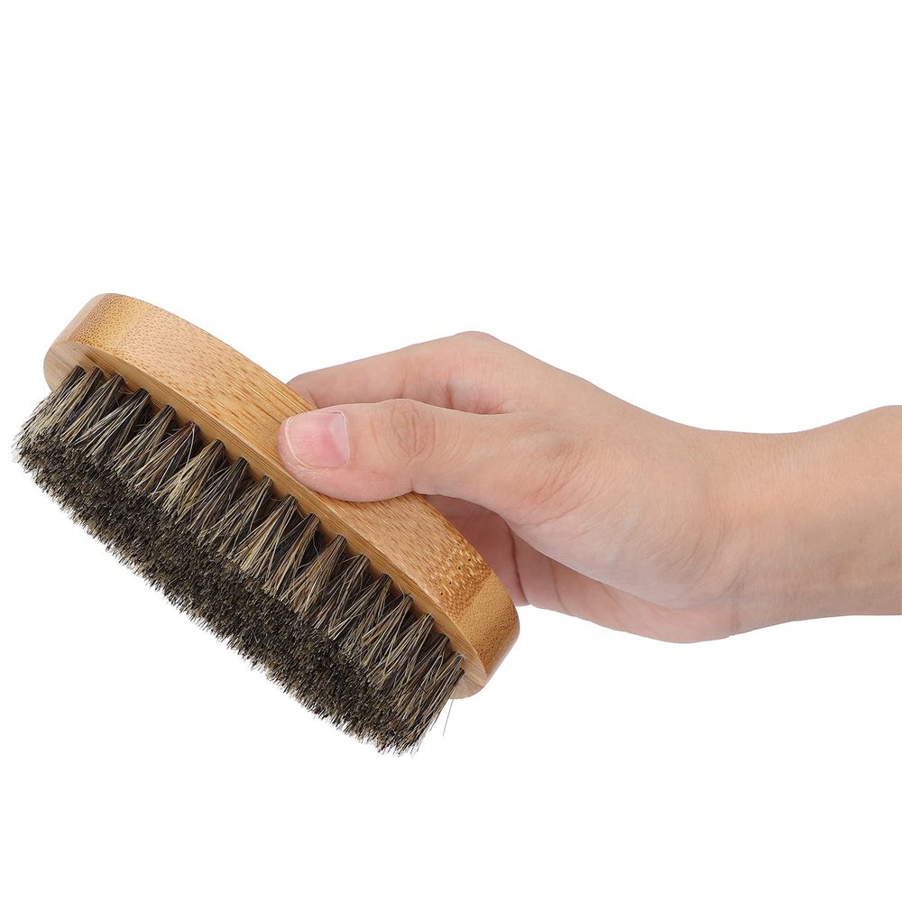 Beard Styling Brushes for Men, Skin Friendly Massage Hair Beard Brush with Soft Bristles, Comfortable Face Grooming Tool for Home Beauty Salon, Gift for Father Husband Boyfriend