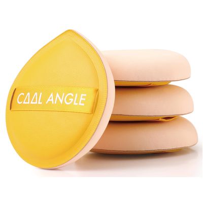 COOL-ANGLE 4Pcs X-Large Makeup Sponge Puff Set For Foundation Concealer & Powder, Latex Free Blender Sponges Puff For Natural And Easy Makeup, Soft Long-lasting And Beginner-friendly