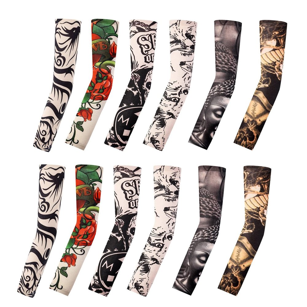 Amor est vitae essentia Tattoo Compression Sleeve, Arm Sleeves Tattoo Covers, Temporary Tattoo Sleeves, Sunscreen UV Protection for Men and Women