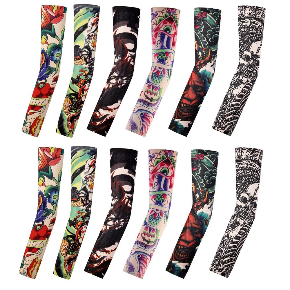 Amor est vitae essentia Tattoo Compression Sleeve, Arm Sleeves Tattoo Covers, Temporary Tattoo Sleeves, Sunscreen UV Protection for Men and Women