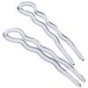 Camila Paris CP3513 French Twist Stick Hair Fork, 2 Small Wavy U Shaped Hair Pin Clip for Spiral Updo and Bun, Clear, Fashion Flexible Durable Styling Hair Accessories for Women, Made in France view 1