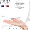 Camila Paris CP3513 French Twist Stick Hair Fork, 2 Small Wavy U Shaped Hair Pin Clip for Spiral Updo and Bun, Clear, Fashion Flexible Durable Styling Hair Accessories for Women, Made in France view 2