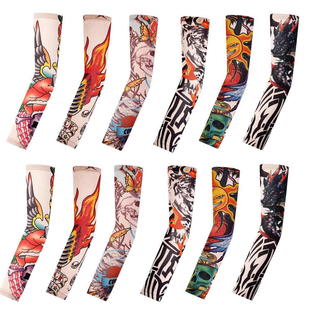 Amor est vitae essentia Tattoo Compression Sleeve, Arm Sleeves Tattoo Covers, Temporary Tattoo Sleeves, Sunscreen UV Protection for Men and Women