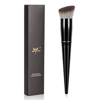 Anmor Angled Kabuki Brush, Professional Angled Top Foundation Makeup Brush, Perfect for Quick Liquid Cream Blender Even Application, Luxurious Cruelty Free Nano-fiber