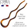 Camila Paris CP140 French Twist Stick Hair Fork, 2 Large Wavy U Shaped Hair Pin Clip for Spiral Updo and Bun, Tortoise Shell, Fashion Flexible Styling Hair Accessories for Women, Made in France view 2