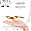 Camila Paris CP140 French Twist Stick Hair Fork, 2 Large Wavy U Shaped Hair Pin Clip for Spiral Updo and Bun, Tortoise Shell, Fashion Flexible Styling Hair Accessories for Women, Made in France view 3