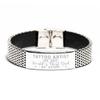 Fathers Day New Tattoo Artist Dad Engraved Bracelet, Tattoo Artist By Day, World's Best Dad By Night Stainless Steel Bracelet Gifts, New Tattoo Artist Dad Gifts For Him,Tattoo Artist Dad Birthday view 1