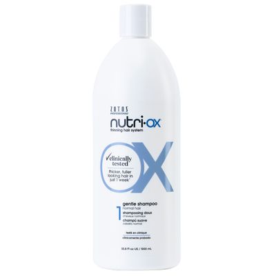 NUTRI-OX Gentle Shampoo Normal for Thinning Hair | Thicker, Fuller-Looking Hair | Clinically & Dermatologically Tested | Peppermint | Color-Safe | 33.8 Fl Oz