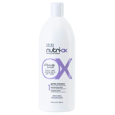 NUTRI-OX Gentle Shampoo Chemically-Treated for Colored Thinning Hair | Thicker, Fuller-Looking Hair | Clinically & Dermatologically Tested | Peppermint | Color-Safe, 33.8 Fl Oz