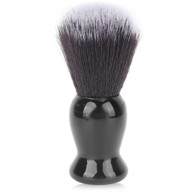 Black Shaving Brush, Barber Neck Dust Brush for Residue Debris Removal, Fast Lather Salon Cleansing Foam Brush with Comfortable Handle, Portable Exfoliating Brush for Home Travel Salon