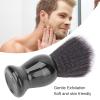 Black Shaving Brush, Barber Neck Dust Brush for Residue Debris Removal, Fast Lather Salon Cleansing Foam Brush with Comfortable Handle, Portable Exfoliating Brush for Home Travel Salon view 4