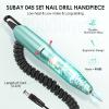 SUBAY Professional Finger Toe Nail Care Electric Nail Drill Machine Manicure Pedicure Kit Electric Nail Art File Drill with 1 Pack of Sanding Bands (Green) view 3