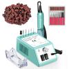 Professional Nail Drill Machine 20000 RPM Efile Electric Nail Filer Kit for Finger Toe Nails, Acrylic Gel Dip Nails, Manicure Pedicure Drill Tools with 6Pcs Nail Bits and 106Pcs Sanding Bands, Green view 1