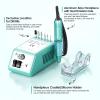 Professional Nail Drill Machine 20000 RPM Efile Electric Nail Filer Kit for Finger Toe Nails, Acrylic Gel Dip Nails, Manicure Pedicure Drill Tools with 6Pcs Nail Bits and 106Pcs Sanding Bands, Green view 4