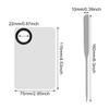 Honbay 1PCS Stainless Steel Makeup Spatula and 1PCS Makeup Mixing Palette with PU Leather Cover for Cosmetic Foundation Pigment Blending view 2