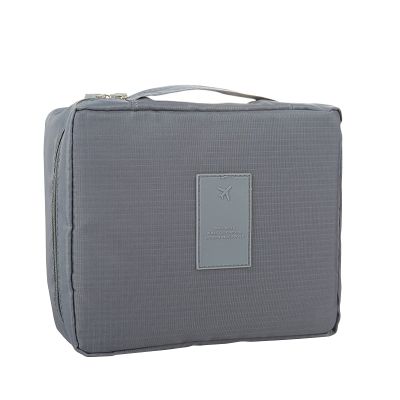 TLULY Cosmetic Bag Oxford Cloth Outdoor Multifunction Travel Women Toiletries Organizer Female Storage (Color : Grey)