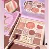 Embossed Eyeshadow 10 Colors Eyeshadow Palette Makeup Blush Highlighter All In One Disc Matte&Glitter Eyeshadow Makeup High Pigmented Shades Naturing-Looking Multifunctional Eyeshadow Palette view 3