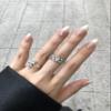 Nude White French Fake Nails Almond UV Gel False Press on Nails for Girl Full Cover Wear Finger Nail Art Tips view 2