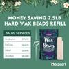 Maxpearl Hard Wax Beads Pack - 2.5LB Coarse Body Wax Beads + 1LB Fine Facial Wax Beads view 2