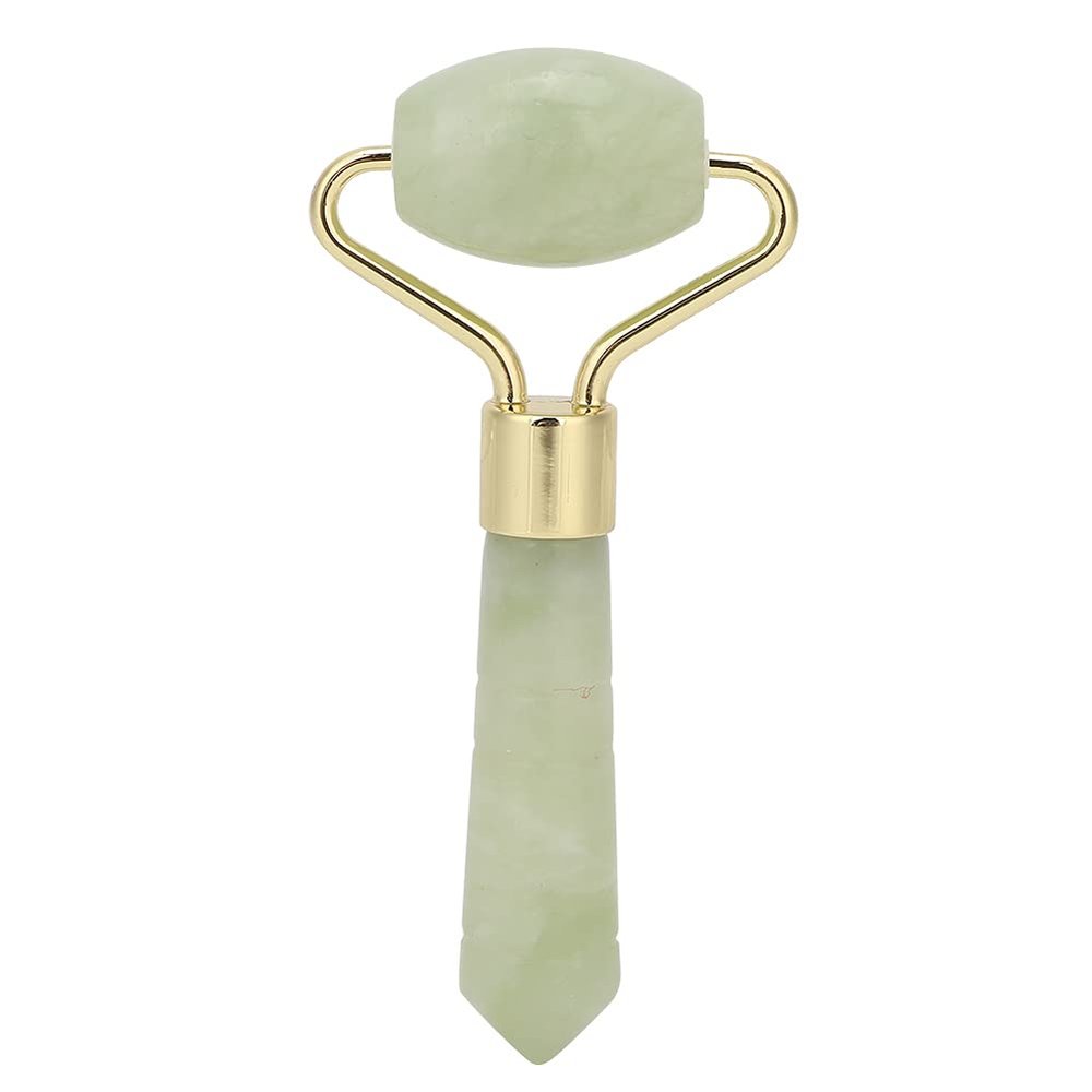 Haosie Jade Stone Facial Roller - 3.3x1.6in Face Massager, Mini Handheld Multifunctional Skin Tightening Tool for Face Lifting
