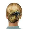 set of 6 JCGY Round Hair Claws Sparkly Crystals Colorful Beads 1 ea 6 Colors 0185-6 view 2