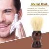 Beard Shaving Brush for Barber, Lightweight Grooming Cleaning Brush with Wooden Handle, Versatile Neck Dust Brush for Broken Hair Removal, Practical Face Grooming Tool for Men view 2