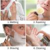 Beard Shaving Brush for Barber, Lightweight Grooming Cleaning Brush with Wooden Handle, Versatile Neck Dust Brush for Broken Hair Removal, Practical Face Grooming Tool for Men view 3