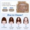 Benehair 150% Density 6 Inch Human Hair Toppers for Women with Bangs Mono Base Clip in Topper Top Hair Pieces for Women with Thinning Hair/Gray Hair/Hair Loss -Dark Blonde #27 view 4