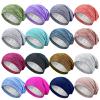 16 Pcs Satin Lined Sleep Cap African Silk Bonnet Beanie Double Layer Style Silk Hair Wrap Cover for Women (Fresh Style) view 1
