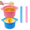 Yungeln 2Pcs Wax Pot Liner,Silicone Wax Warmer Liner with 2 Pcs Wax Sticks, Non-Stick Wax Pot Silicone Bowl Replacement,Reusable Wax Melt Liners Wax Warmer Liner Bowl for Hair Removal view 1