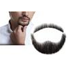 DPROT Human Hair Fake Face Beard Handmade Beards Lace Mustache Black Costume Beard for Adults Men 3-6# view 1