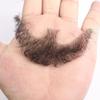 DPROT Human Hair Fake Face Beard Handmade Beards Lace Mustache Black Costume Beard for Adults Men 3-6# view 2