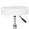 HEPMIMZHU Round Rolling Bar Stool PU Leather with Wheels and Foot Rest, Height Adjustable Task Work Drafting Chair with Back for Salon Spa Tattoo Facial Medical Office Chairs (White1) view 4