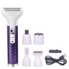 Electric Shaver for Women, Rechargeable Hair Removal Electric Razor USB Charging 5 in 1 Painless Shaver for Bikini Women Area/Nose/Armpit/Arm/Leg Hair Trimmer (Purple) view 1