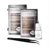 KC Republic Lash Eyebrow Extensions Kit with 2 Trays of Mink False Eyebrows in Brown and Dark Brown, Eyebrow Glue Clear & Extension Tweezers, Comes on Mixed Length 5-8 mm (Black Tweezer) view 1