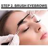 KC Republic Lash Eyebrow Extensions Kit with 2 Trays of Mink False Eyebrows in Brown and Dark Brown, Eyebrow Glue Clear & Extension Tweezers, Comes on Mixed Length 5-8 mm (Black Tweezer) view 4