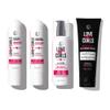 Love Ur Curls - Shampoo, Conditioner, Kinky-Coily All In One Styler to repair, define and hydrate hair and Irish Sea Moss Gel for touchable hold view 1