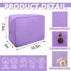 UIXIZQ Large Makeup Bag Pouch,Nylon Women Travel Toiletry Storage Bag Preppy Cosmetic Bag for Girls,Big Makeup Organizer Bag Cute Zipper Pouch Skincare Bag for Sport Work Gift(Large-Purple) view 2