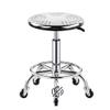 QDZC Stainless Steel Swivel Shop Rolling Stools with Wheels and Footrest, 440 Lbs Load Heavy Hydraulic Stool,Adjustable Height Work Office Massage Tattoo Work Chair B view 1