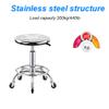 QDZC Stainless Steel Swivel Shop Rolling Stools with Wheels and Footrest, 440 Lbs Load Heavy Hydraulic Stool,Adjustable Height Work Office Massage Tattoo Work Chair B view 3